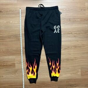 Navy Yard "GOAT" Flame Jogger Sweatpants – Black (XL)